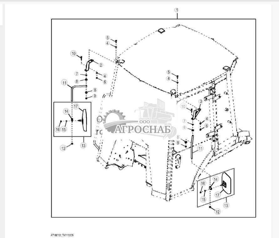 Комплект наружных зеркал 